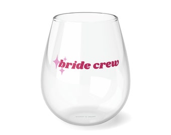 Bridesmaid Stemless Wine Glass, 11.75oz | Bridesmaid Gift | Bridesmaid Proposal | Bachelorette Party