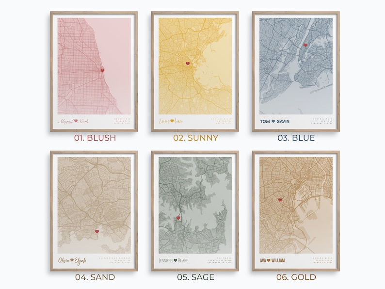 Where We Met Map Custom City Map - Il 794xN.5485805410 Kmxy 