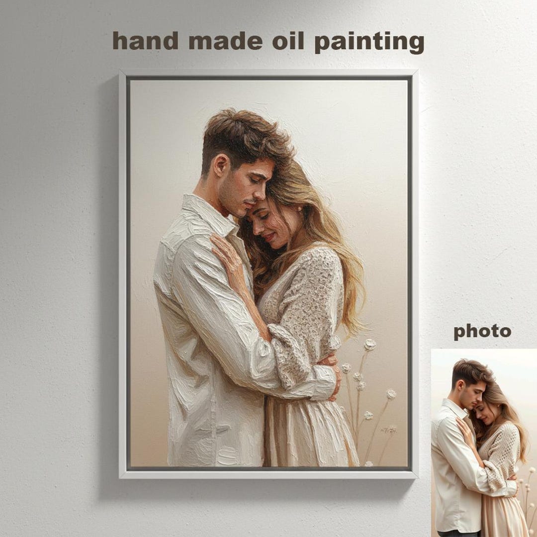 Custom Painting From Photo on Canvas, Commission Oil Painting Portrait ...