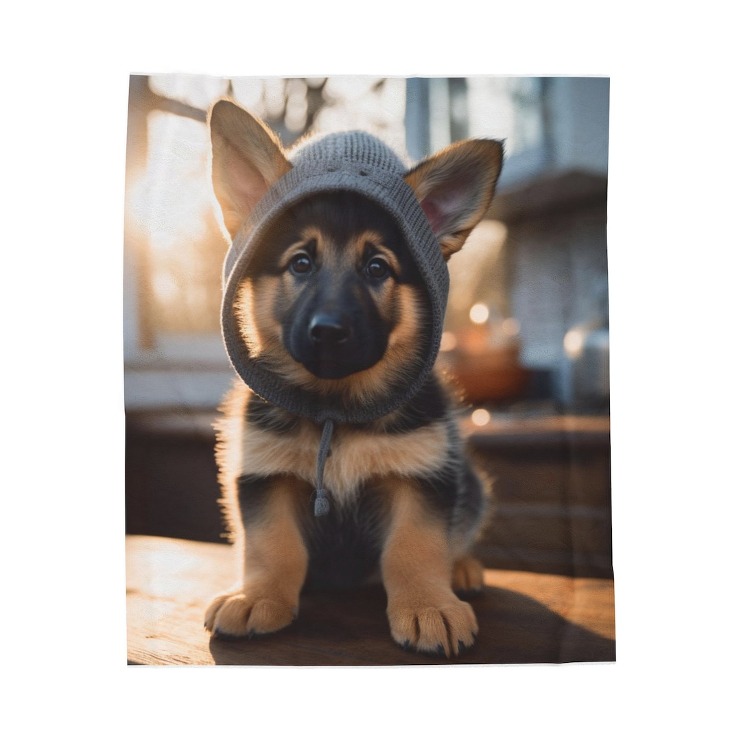 German Shepherd Blanket, Gift for German Shepherd Lover, God Bless