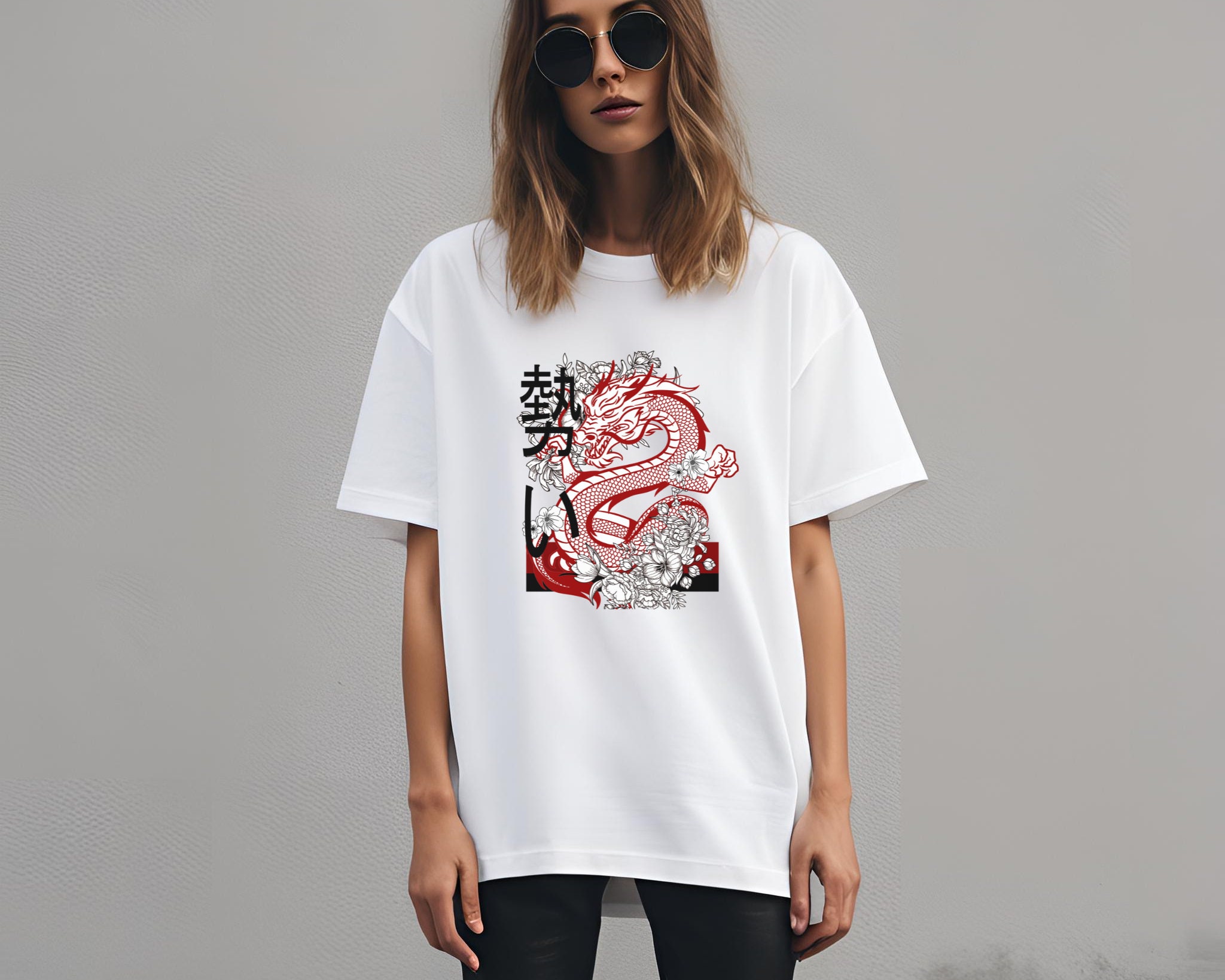 Tatsu Unisex Tee, Oriental Graphic Shirt, Asian Art Top, Japanese