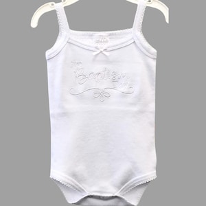 Cotton Christening Bodysuit for Baby | Baptism Cotton body suit |  Christening Cotton Undershirt | Cotton baptism undershirt for baby girl