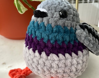 Super Soft Handmade Pigeon Stuffy Made in NYC. Made to order by anneestitches