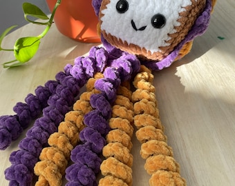 Peanut Butter Jellyfish Super Soft Handmade Stuffy. Silly Jellyfish Plushy. PBJellyfish Handmade Stuffie. Made to order by anneestitches