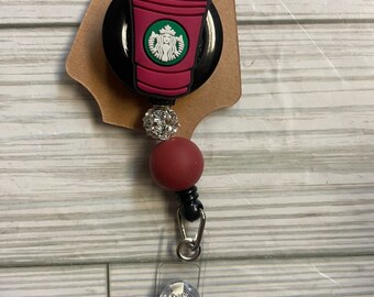 Starbucks badge reel