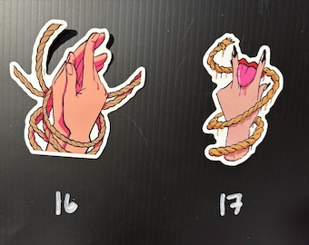 rope & hands stickers