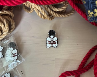 shibari gote enamel pin