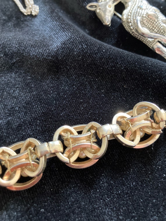 Gold and Pearl bracelet - image 3