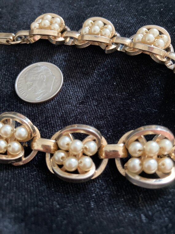 Gold and Pearl bracelet - image 2