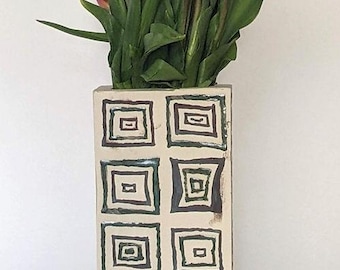 SAMPLE SALE - SAVE 75% - Dancing Squares vase