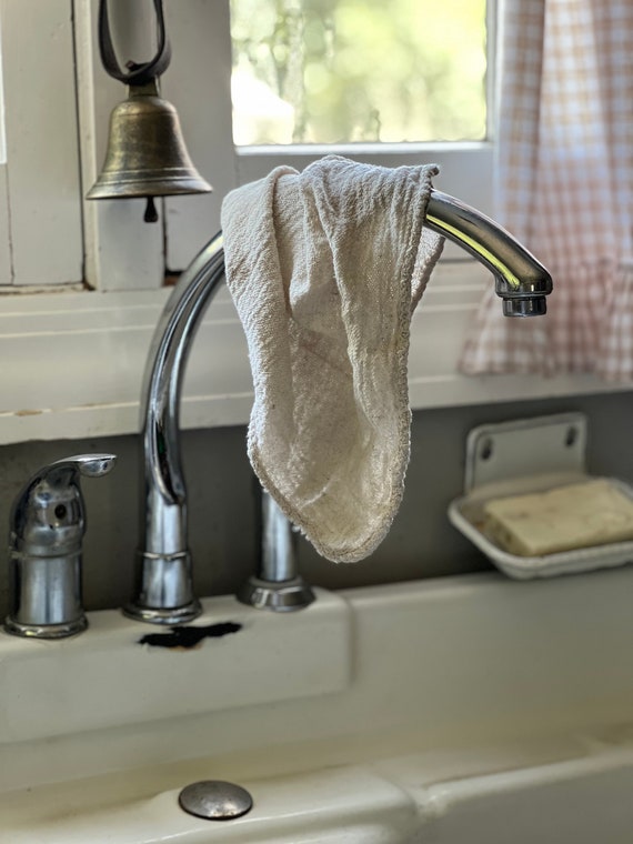 Cotton Paperless Towels, Dishcloth, Cleaning Cloth, Linen Colored, Cloth Napkins, Natural Aesthetic