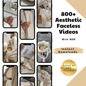 800+ Faceless Aesthetic Content Stock Videos Bundle for Instagram Reels MRR Master Resell Rights