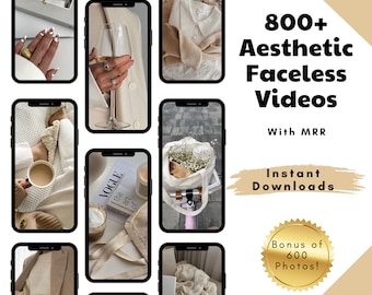 800+ Faceless Aesthetic Content Stock Videos Bundle for Instagram Reels MRR Master Resell Rights