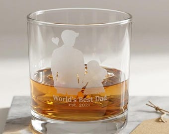 Personalized Whiskey Glass | Engraved Rocks Glass for Dad | Father's Day Gift