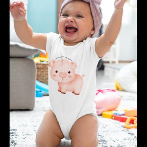 Body para bebé Big Squeal Baby Onesie con diseño de cerdo caprichoso Traje de bebé amante de los cerdos Ropa infantil de animales lindos Baby Shower divertido