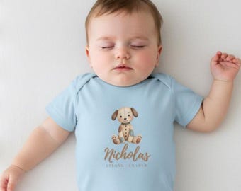 Personalized Name Meaning Baby Onesie, Watercolor Infant Bodysuit, Custom Name Outfit
