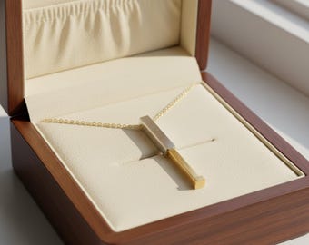 Engravable Sliding Bar Necklace: Secret Compartment Keepsake for Mom