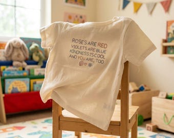 Kindness Is Cool Kids Shirt | Roses Are Red Valentine Gift | Crayon Hand Lettered Quote | Toddler Youth Graphic Tee