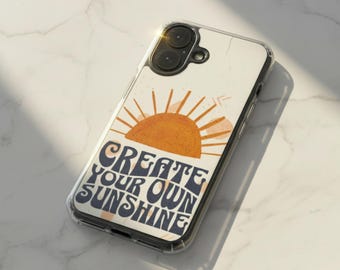 Retro Sunshine iPhone Case, Protective MagSafe Compatible Design