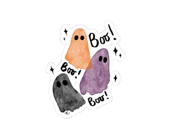 Watercolor Ghost Trio Sticker - Halloween Decal
