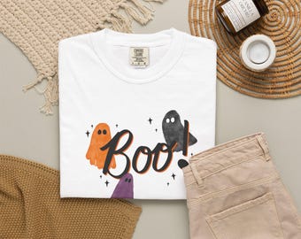 Watercolor Ghost Trio T-shirt | Halloween Boo Ghost Design
