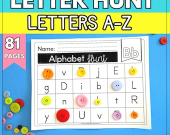 Alphabet Jagd Aktivität und Briefe schreiben Übung für Pre-K - Kindergarten