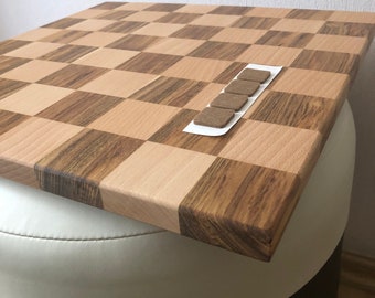 Chessboard, handmade wooden chessboard, 14.17 (36cm) inches chessboard with 1.57 inch (4.5cm) square, gift idea