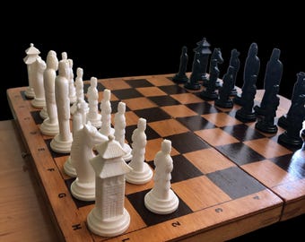 Vintage Plastik Souvenir Schach - Ostschach, Erstaunliches Schach, Russisches Schach, Geschenkidee
