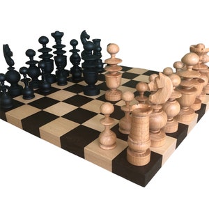 Handmade Wooden Chess Set - Regence Replica - Chess Pieces Only