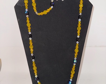 Complete gele sieradenset