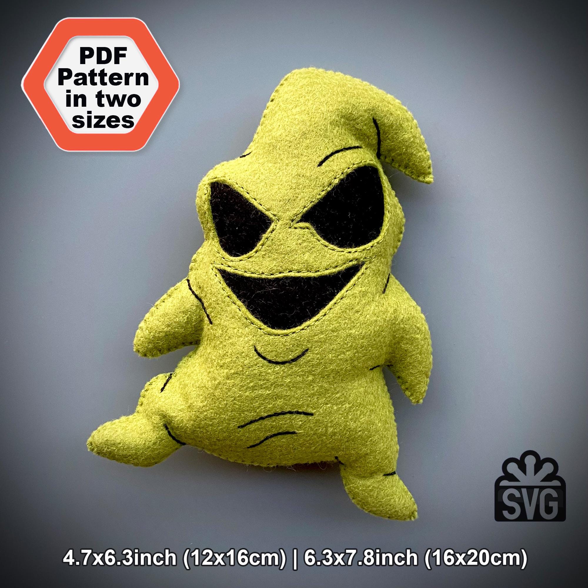 Jack, Sally, Zero, Oogie Boogie Felt Sewing Pattern PDF and SVG