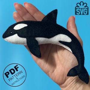 Orca Sewing Pattern PDF and SVG. Ocean Animals Pattern. Whale Killer ...