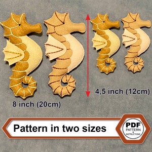 Seahorse PDF Pattern. Ocean Animals Sewing Pattern. Coastal Animals ...