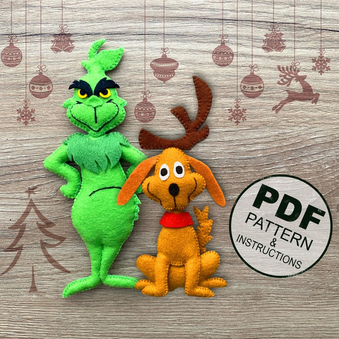 PDF Pattern Grinch and Max how the Grinch Stole Christmas. Sewing