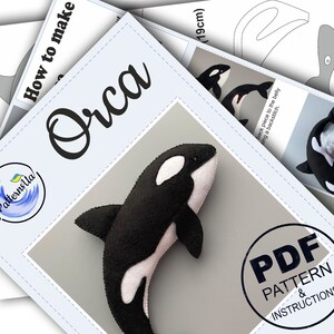 Orca Sewing Pattern PDF and SVG. Ocean Animals Pattern. Whale Killer ...