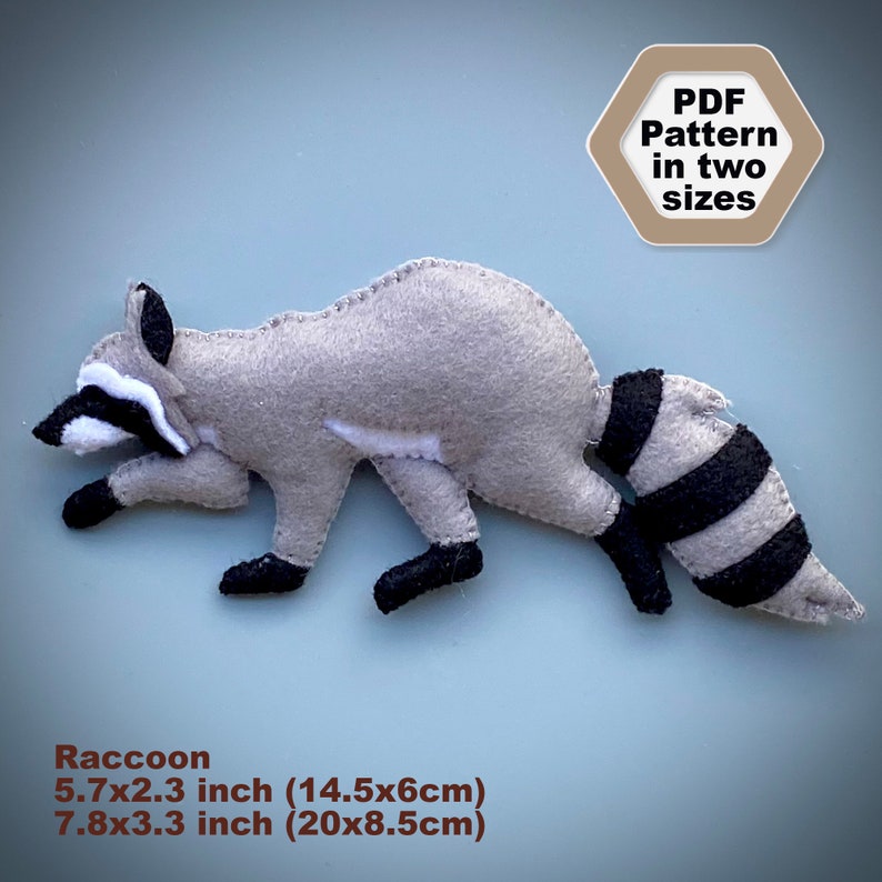Felt Animals Sewing PDF Pattern and SVG. Stuffed Animals DIY. (grizly ...