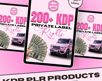 Mais de 200 modelos Canva, modelos de diário KDP, direitos de revenda master, pacote de produtos digitais PLR, marketing