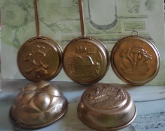 Set of 16 pieces in vintage copper. 60's