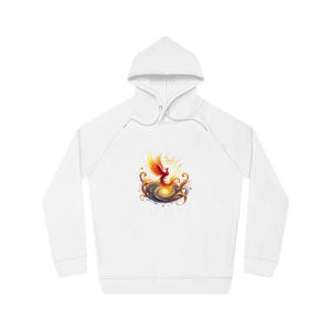 Phoenix Hoodie: Unisex Sider Hoodie, Feuervogel Sweatshirt, mystischer Vogel Pullover, Fabelwesen Pullover, Flammen Hoodie, Wiedergeburt Hoodie