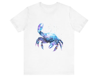 Robotic Crab T-Shirt: Astrology Zodiac Tee - Unisex Short Sleeve