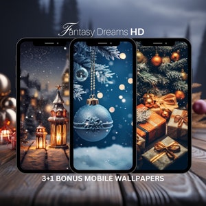 Christmas Mobile Wallpapers Collection | Winter Christmas Wallpaper iPhone | Christmas Phone Background | Winter HD Bundle Set - Pack#8