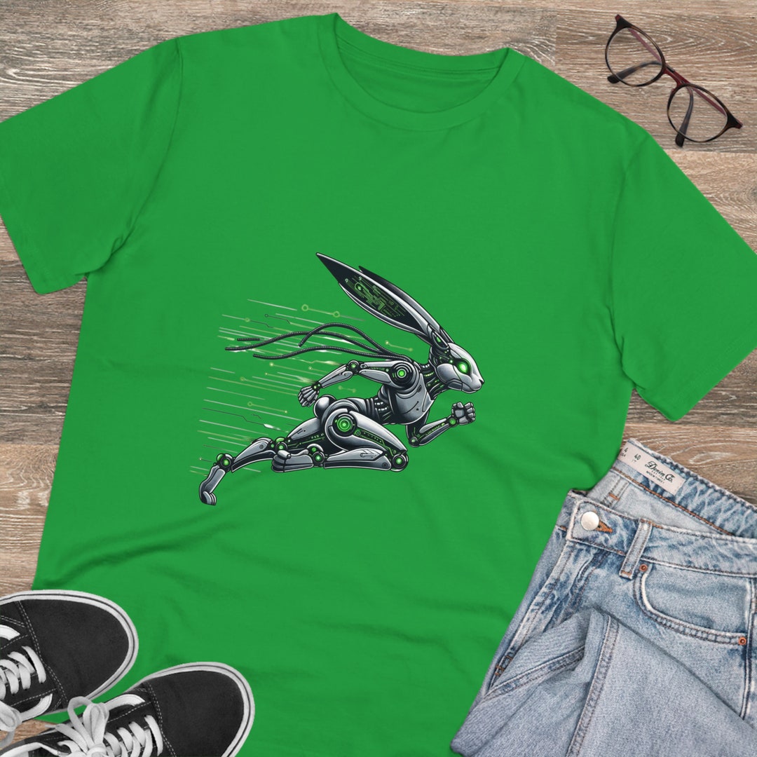 Cyber Rabbit Graphic T-shirt: Futuristic Robot Bunny Tee - Etsy