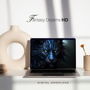 Mystical Lion Fantasy Art: High-Resolution Digital Download