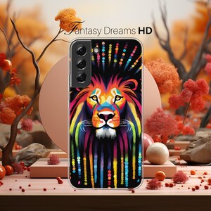 Fantasie Löwe Samsung Galaxy Handy Hülle: Abstrakte Kunst, Stilvoller Schutz