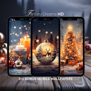Christmas Mobile Wallpapers Collection | Winter Christmas Wallpaper iPhone | Christmas Phone Background | Winter HD Bundle Set - Pack#9