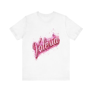 Sparkling Pink Sapphire &#39;Valeria&#39; Tee: Personalized Cotton T-Shirt