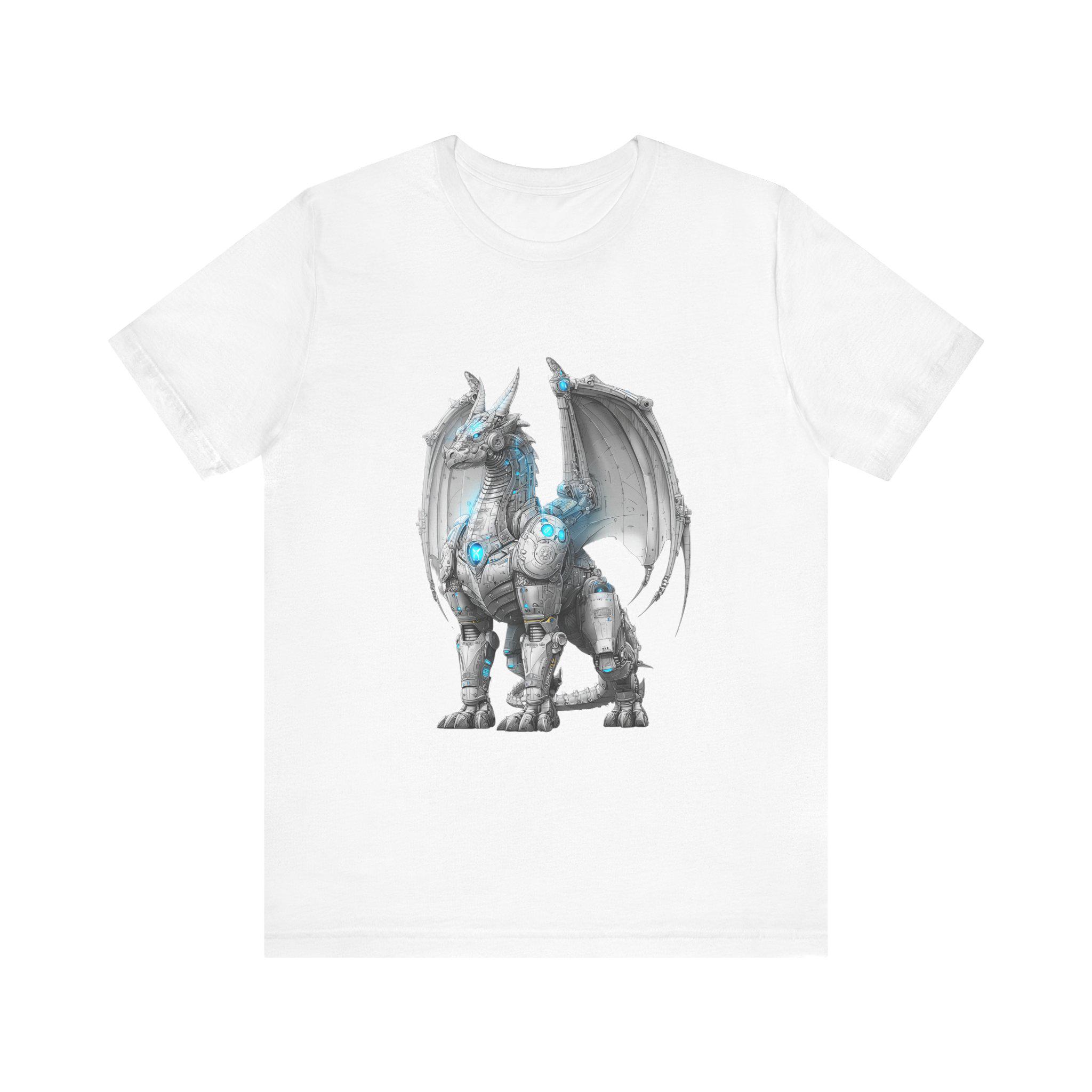 Robot Dragon Graphic Tee: Sci-Fi Fantasy Unisex T-Shirt