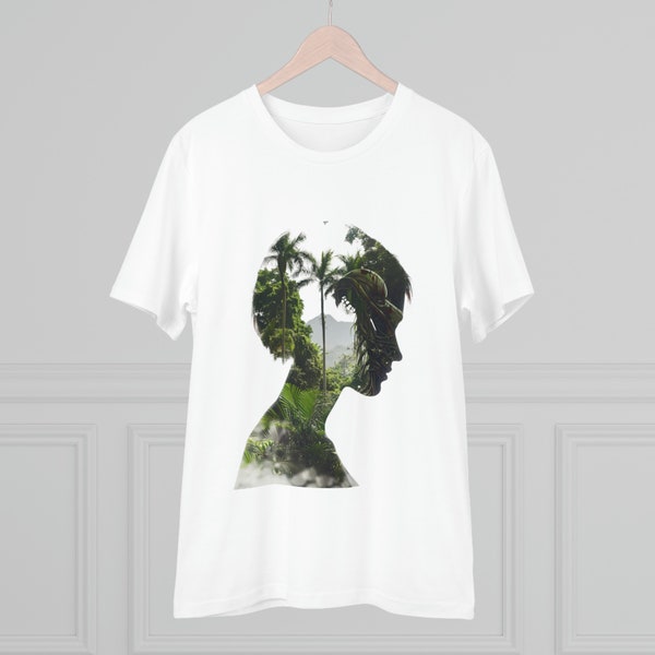 Ethereal Jungle Mind T-Shirt | Öko-Seele | Grüne Gedanken T-Shirt | Unisex Organic Nature T-Shirt | Grün Mode | Dschungel Denker Tee