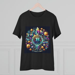 Camiseta Bitcoin Crypto Galaxy / Camiseta vibrante del universo de criptomonedas / Camisa del futuro de las finanzas / Top de dinero digital descentralizado
