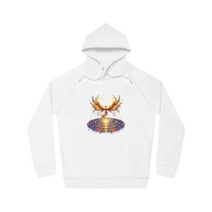 Phoenix Hoodie: Unisex Sider Hoodie, Feuervogel Sweatshirt, mystischer Vogel Pullover, Fabelwesen Pullover, Flammen Hoodie, Wiedergeburt Hoodie